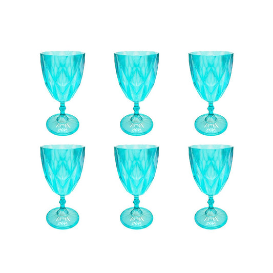 Light green wine glasses - set of 6