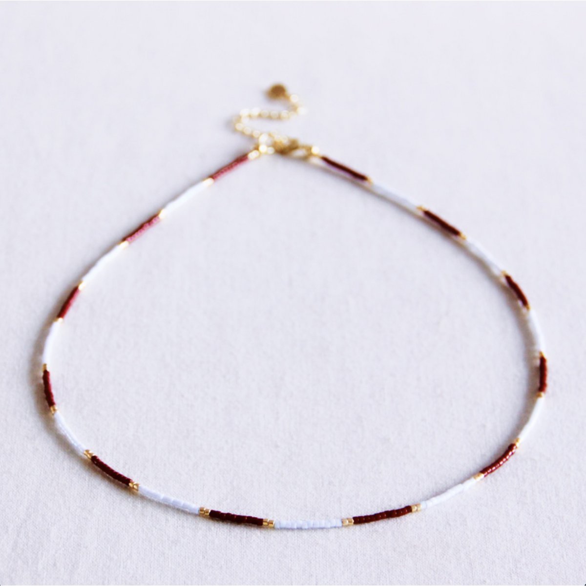 Miyuki necklace - Dreamy blue cacao crush