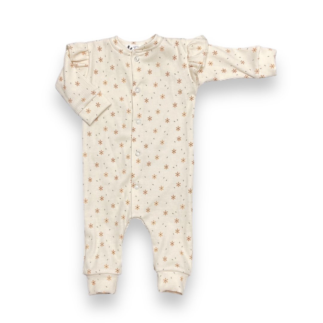 Ruffle starflower baby romper