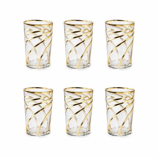 Golden spiral tea cups - Lot of 6