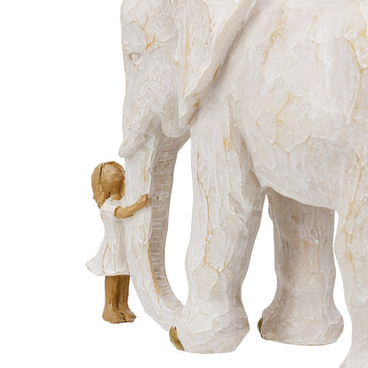 Figure elephant animal lover, natural color H.23 cm