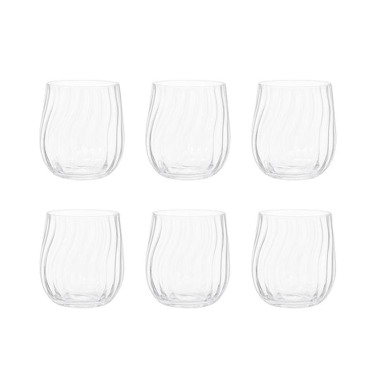 Wave water glasses - Lot of 6