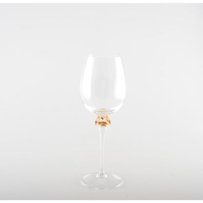 Wine glasses with diamond foot 4 colors - Lot of 4