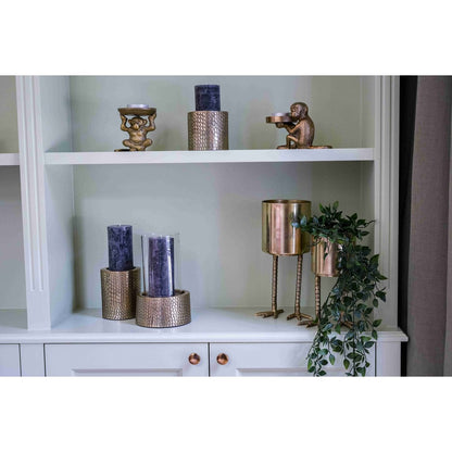 The Croco Candle Holder - Brass - M