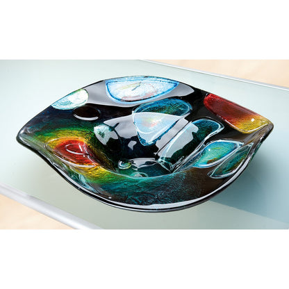 Glasart oval decorative bowl "Sunrise"