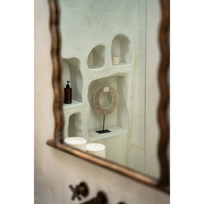 The Papua Shell Disc on Stand - White - M