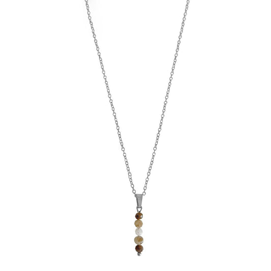 Zen Gemstone Necklace - Silver