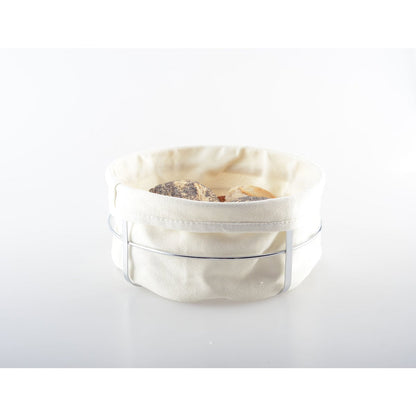 Round bread basket silver 22x22x10cm