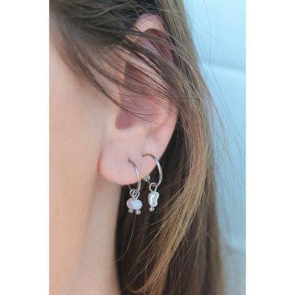 Earrings Moonstone & Sunstone - Silver