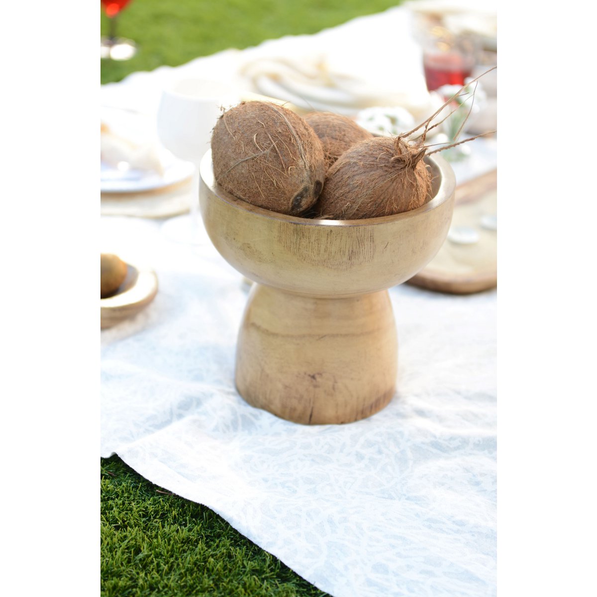 Wooden foot decorative cut 23.5x23.5x24.5cm