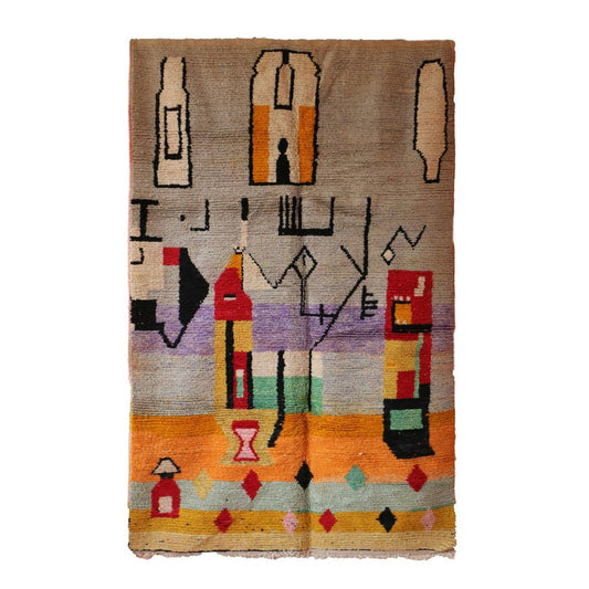 Pure wool Moroccan Berber rug 169 x 268 cm