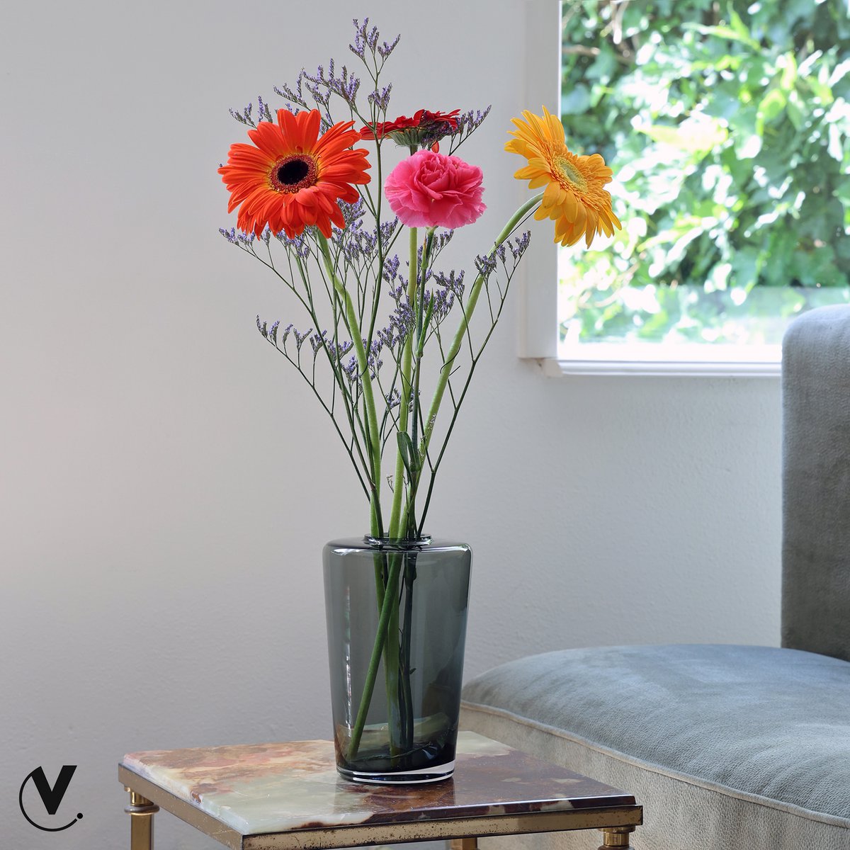 Vase - Neris gray (set of 6 pieces)
