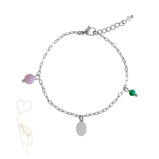 Heart Under The Belt Bracelet - Silver