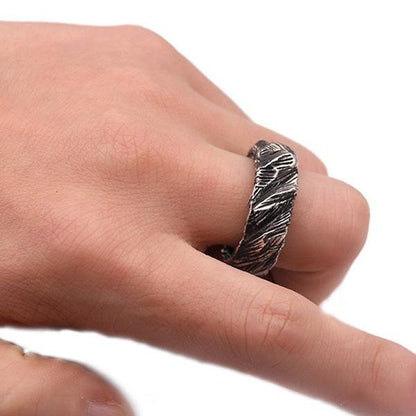 Vintage Inspired Rock Ring -Solid Silver