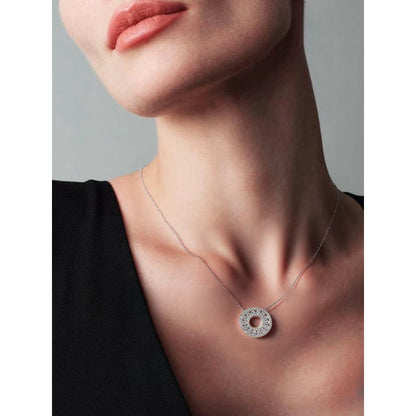 Radiant Orbit Moissanite Circle Necklace