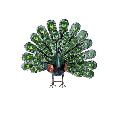 Metal peacock fan