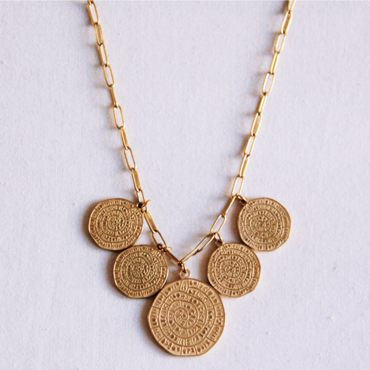 Charm necklace 'Coins'