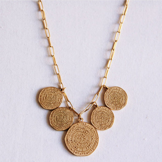 Charm necklace 'Coins'