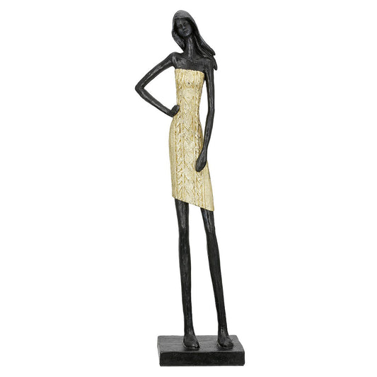 Dorada figure, gold-colored, black H.44.5 cm