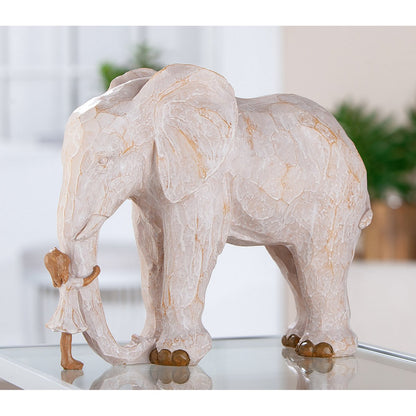 Figure elephant animal lover, natural color H.23 cm