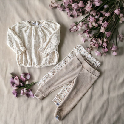 Newborn pants small cord dark beige