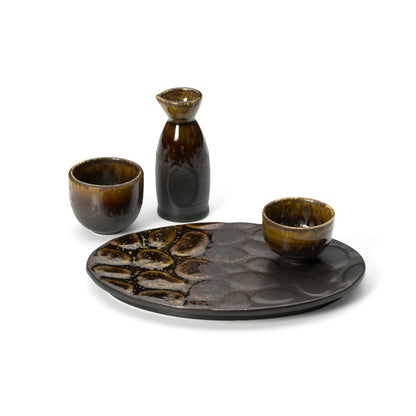The Merapi Oval Plate - Brown