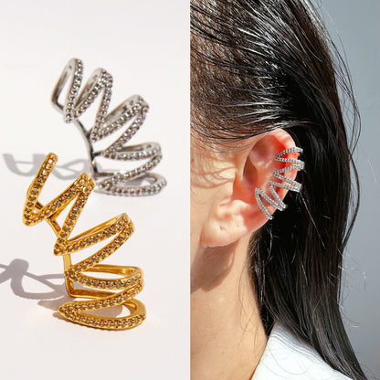 Dazzling Wrapped Line Ear Cuff-One piece