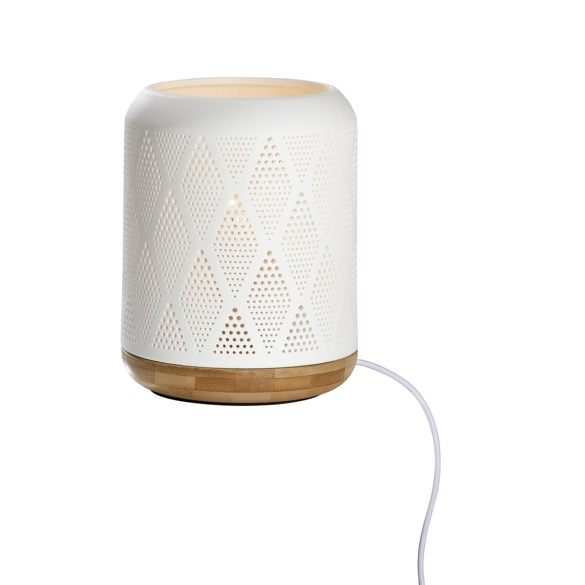 Porcelain lamp cylinder sparkling diamond