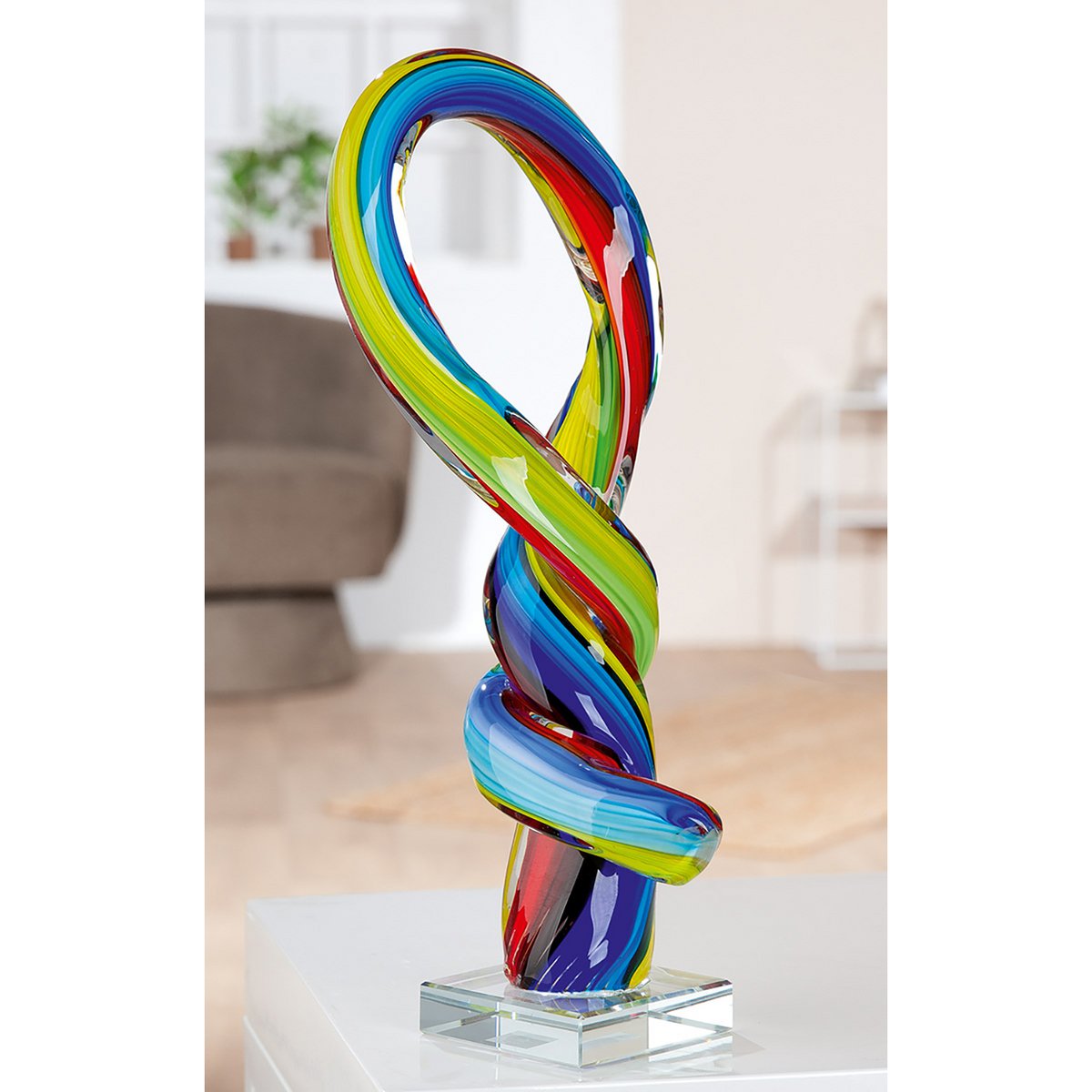 Sculpture loop loop, multicolored H.34 cm