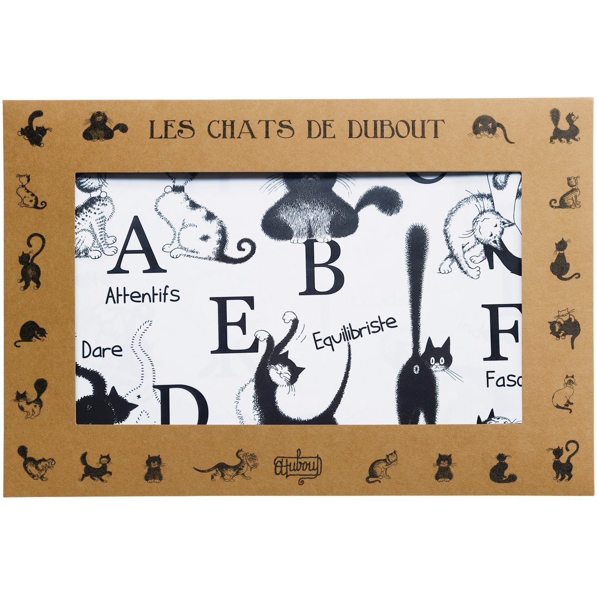 Set of 4 dubout table sets black/white damage 30 x 45