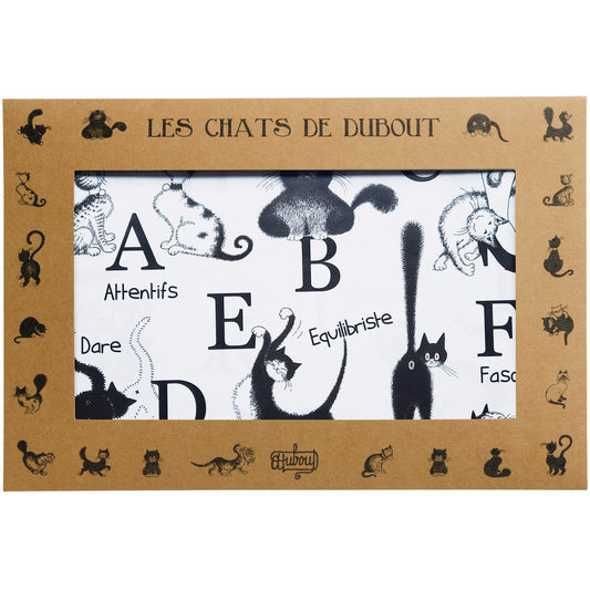 Set of 4 dubout table sets black/white damage 30 x 45