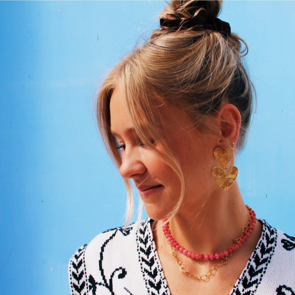 Oval linked necklace