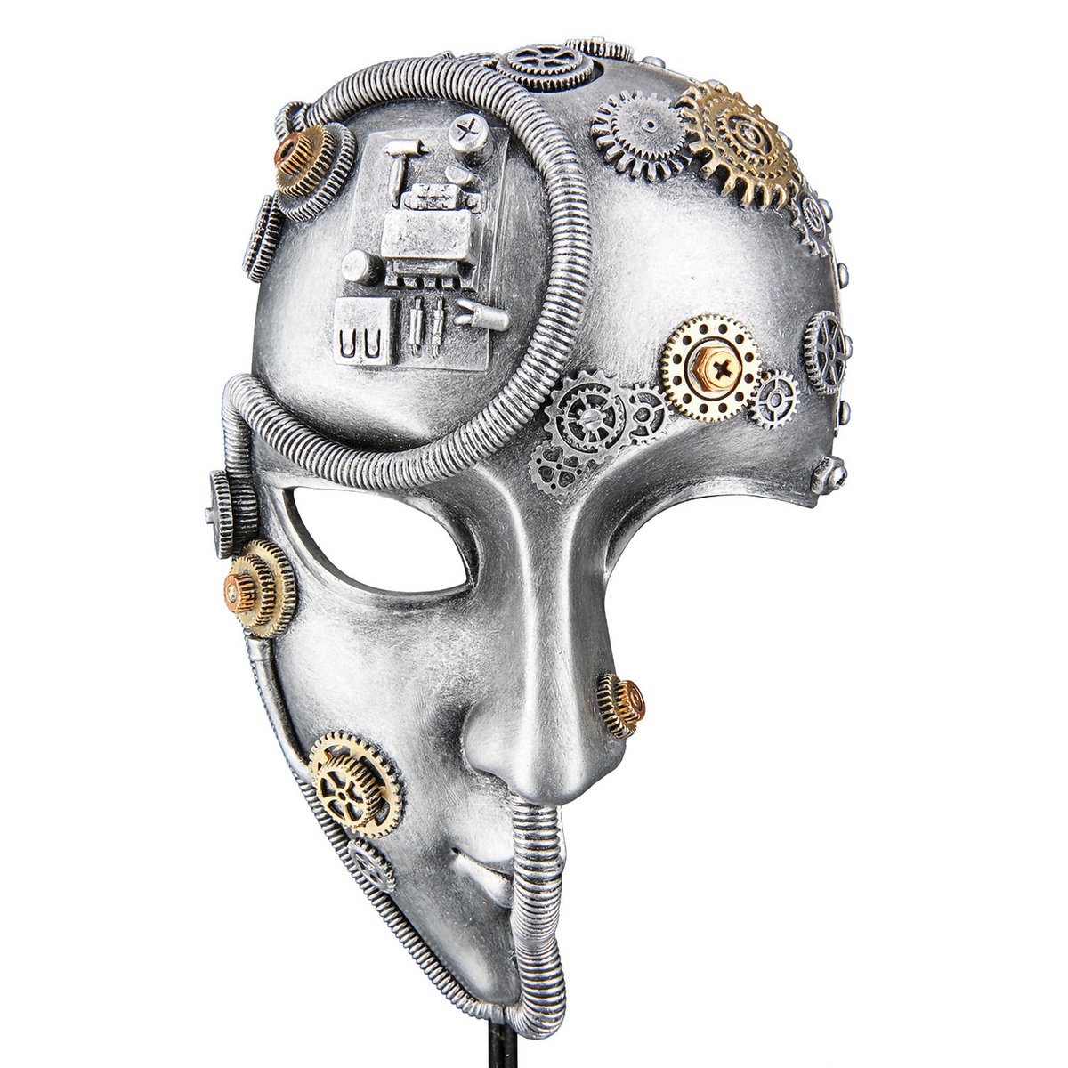 Sculpture face Steampunk face H.35.5 cm