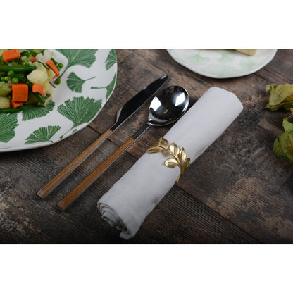 LEAF NAPKIN RING - SET OF 4