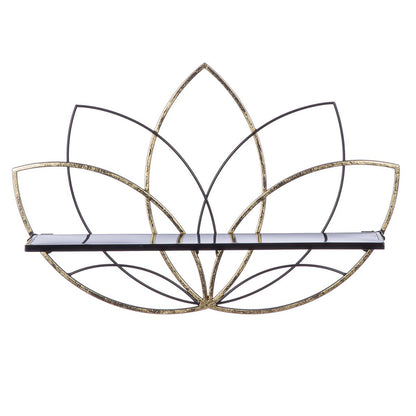 Lotus shelf, black H.37 cm