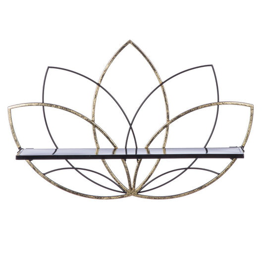 Lotus shelf, black H.37 cm