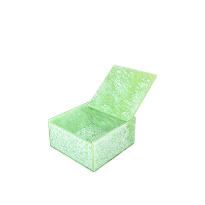 Green acrylic box 10x10x6cm
