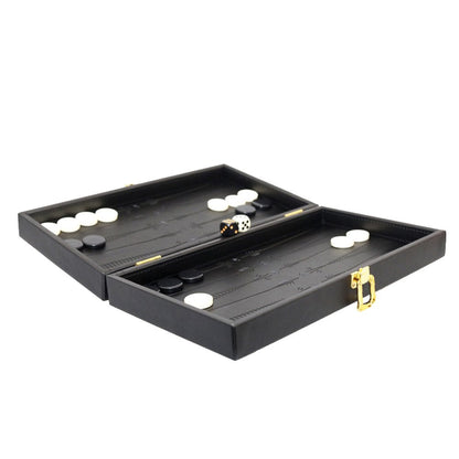 Backgammon/Game game game in a black imitation leather case