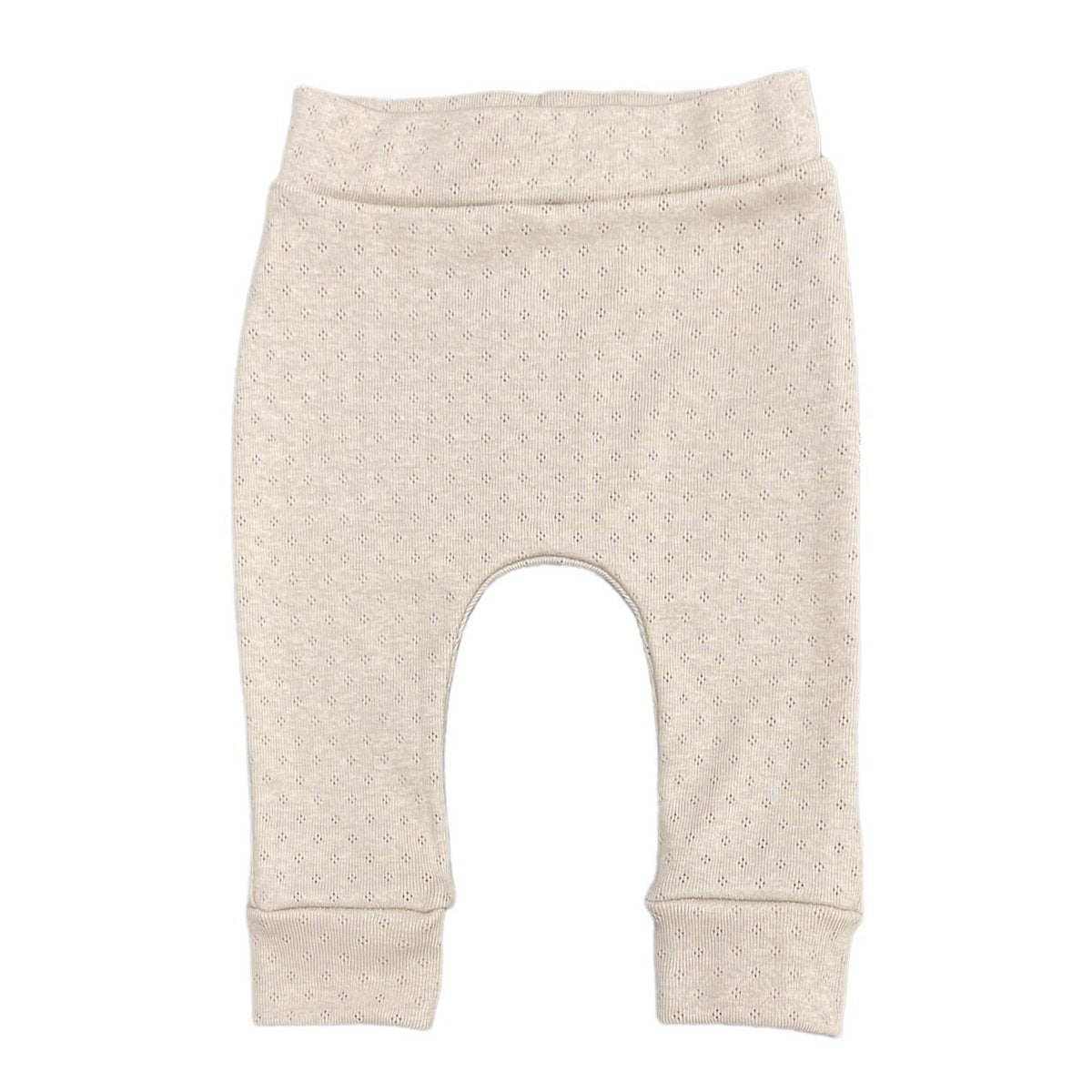 Newborn harem pants pointelle dark beige