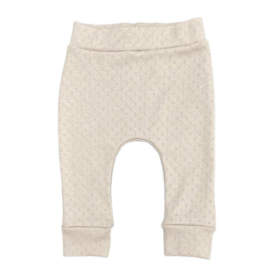 Newborn harem pants pointelle dark beige