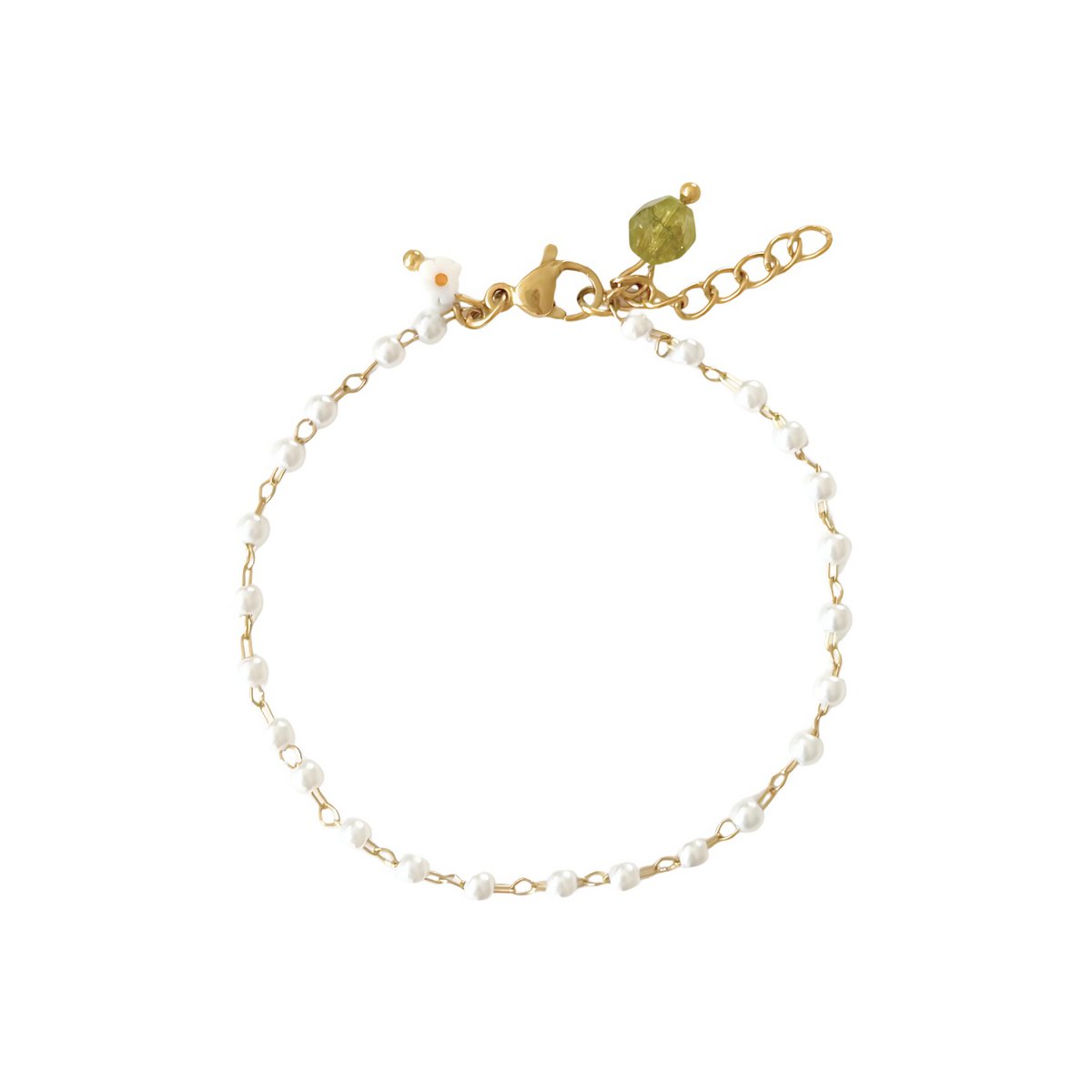 Gems & peridot bracelet - gold