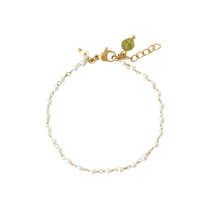 Gems & peridot bracelet - gold
