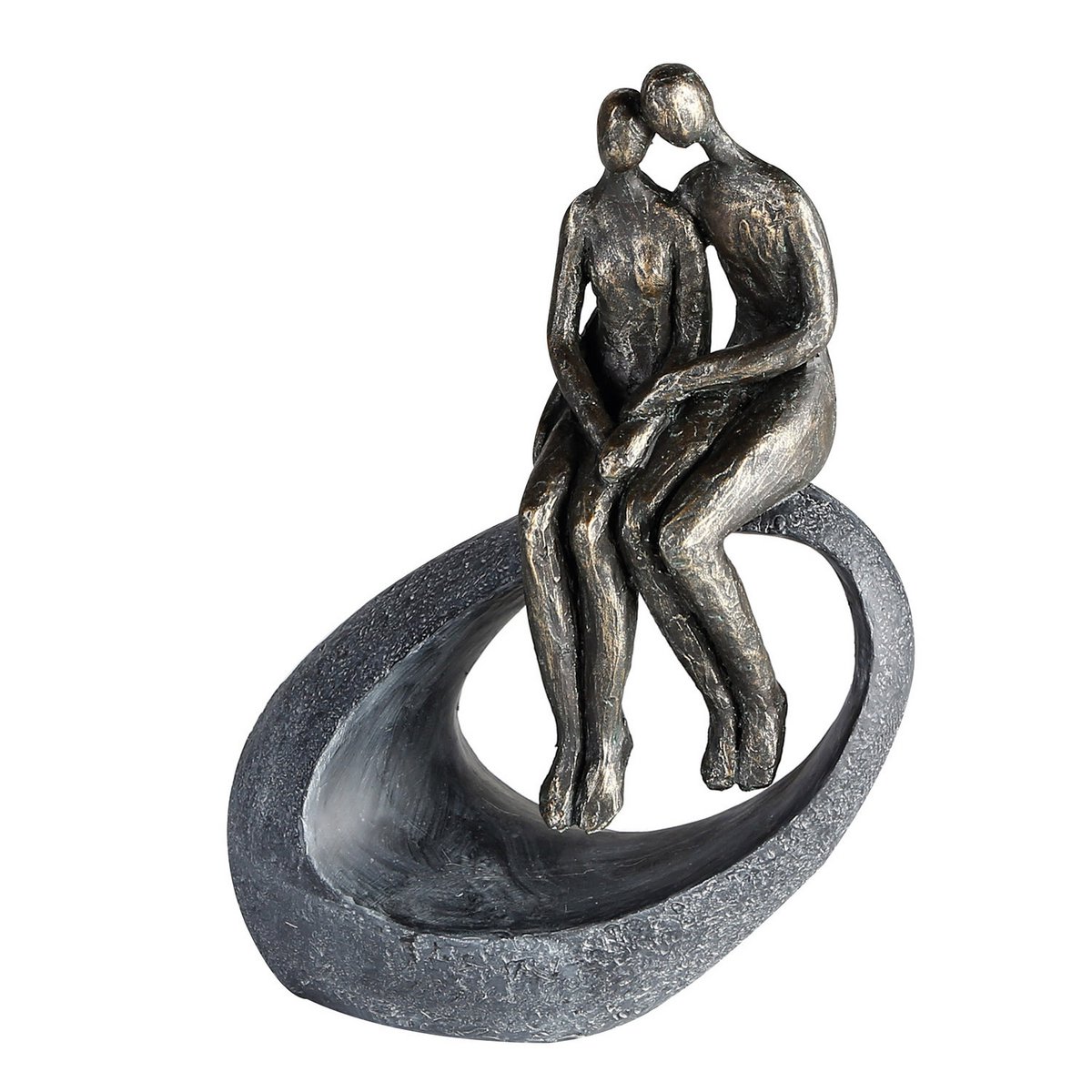 Poly sculpture "Moment" bronze colored