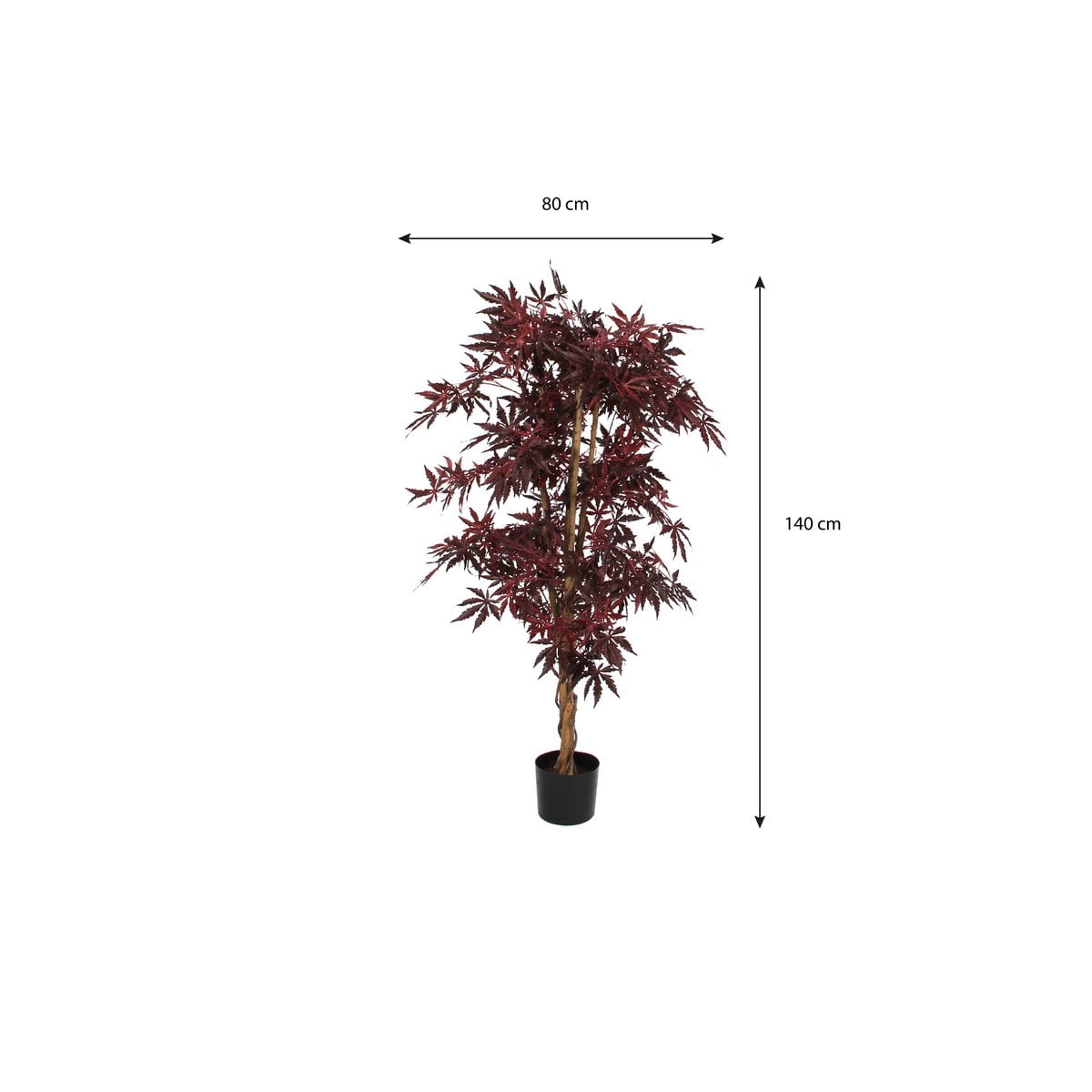 Artificial plant Maple Red