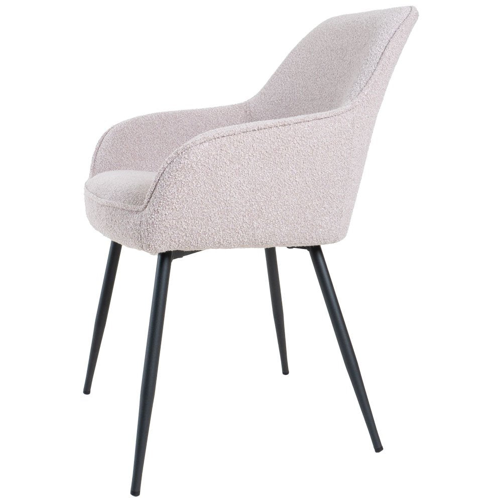 Fenna dining room chair – Bouclé – Natural