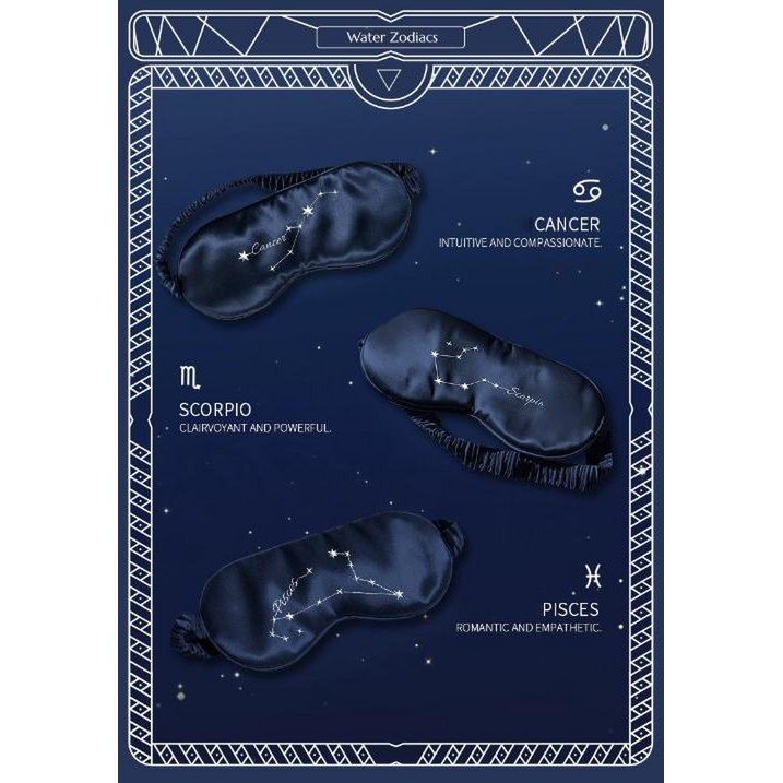 Zodiac Signs 100% Silk Sleeping Mask-Oversize