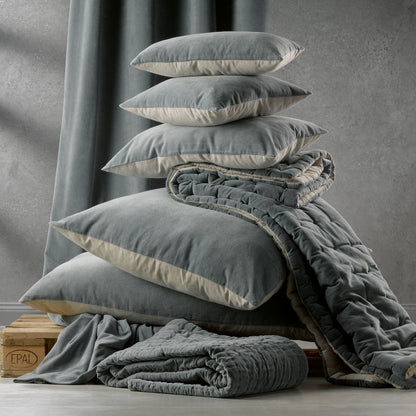 UNI ELISE GREEN GRAY cushion 40 X 65