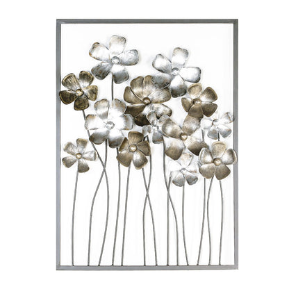 Metal wall relief "Fleurs"