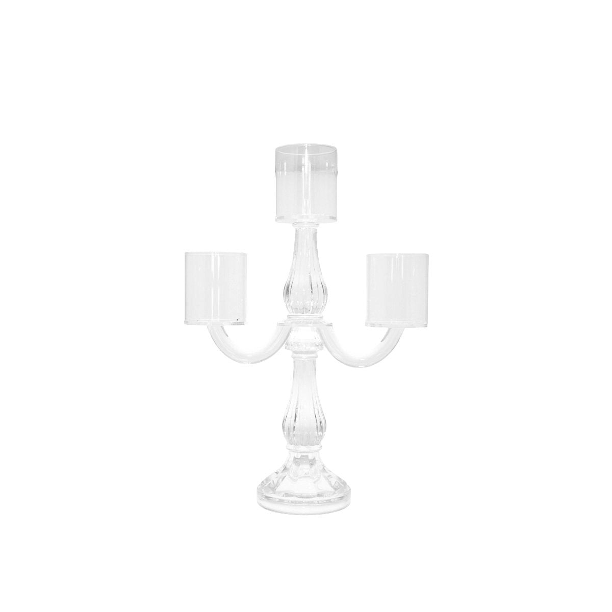 Chandelier 3 lights transparent H35cm