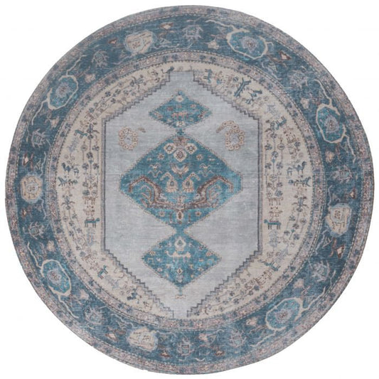 Carpet Karaca Blue 03 Round ø120 cm